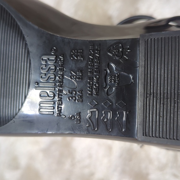 Melissa Spider Women's Jelly Shoes Black Ankle Strap Flats 6 - Picture 5 of 6